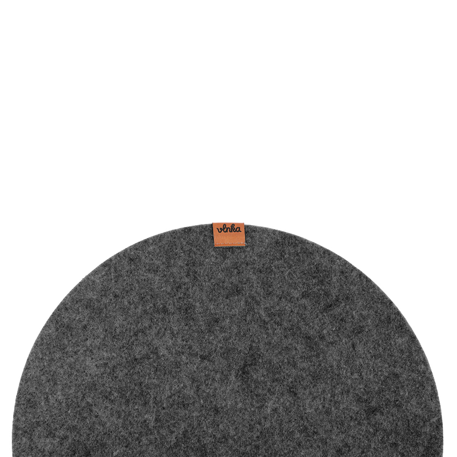 Set of Felt Coasters Black