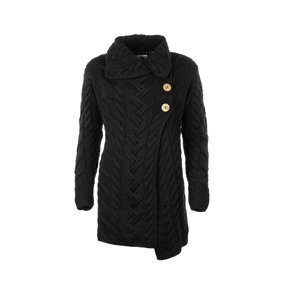 Vlnka Women's Wool Sweater S05 Black