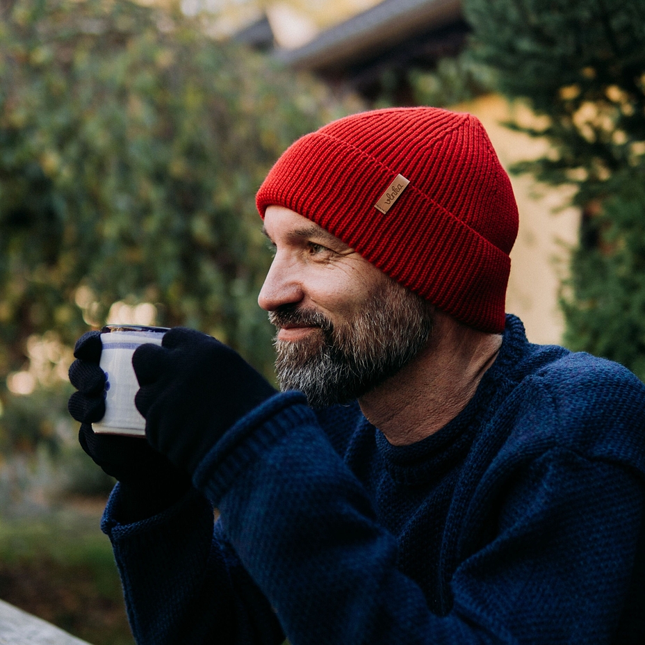 Vlnka Wool Beanie V21 Red