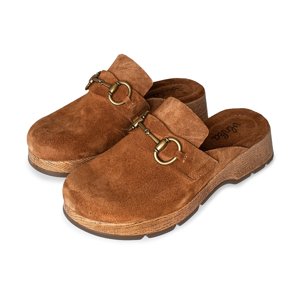 Women’s Karolína Leather Mules Brown