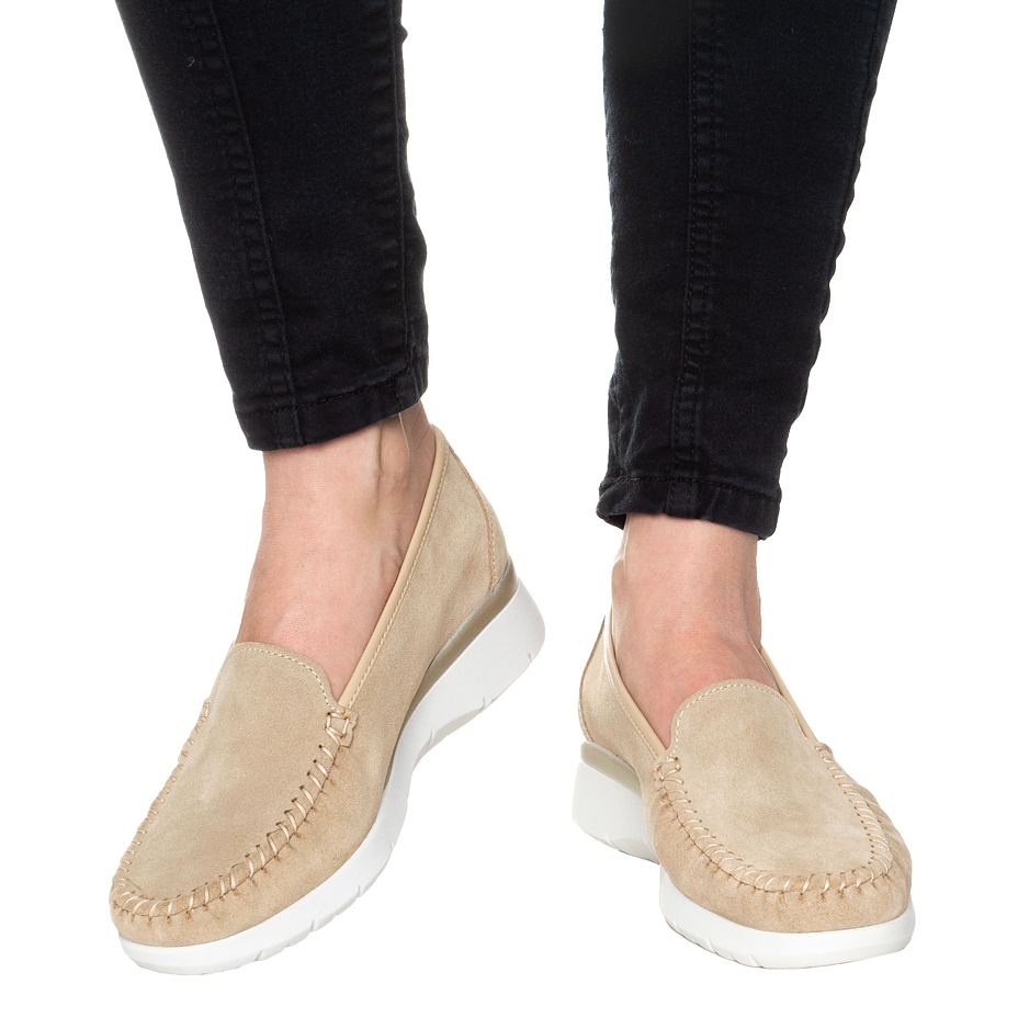Women’s Ester Leather Loafers Beige