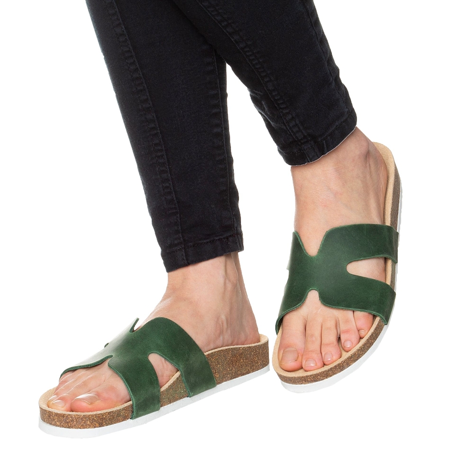 Women’s Zora Orthopaedic Cork Sliders Green model 2024
