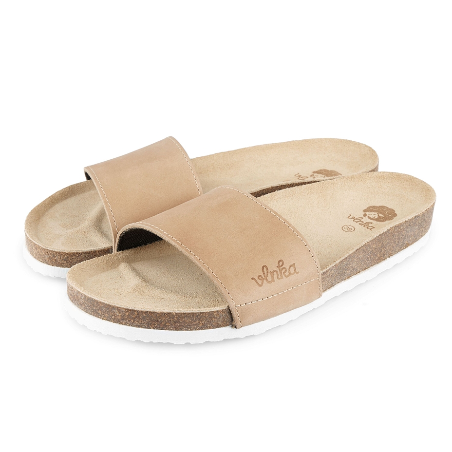 Women's Trepky Orthopaedic Cork Sliders Cream