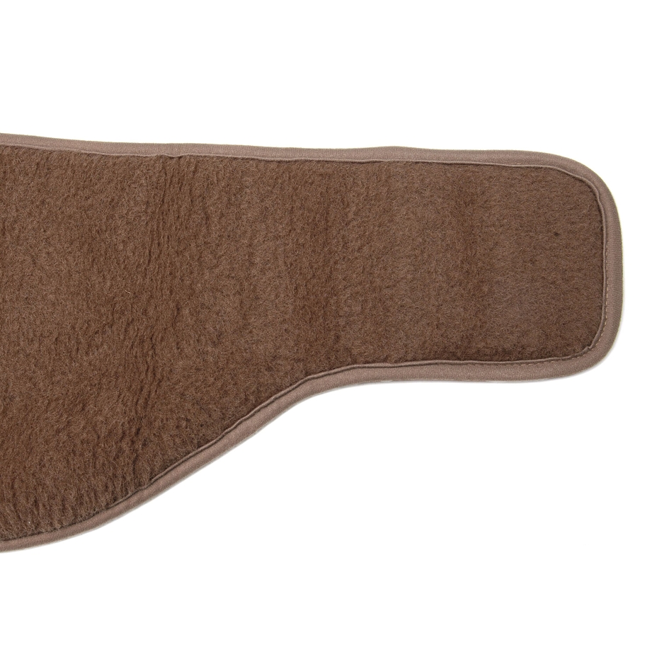 Kidney belt with elastic band, Merino and camel wool, brown