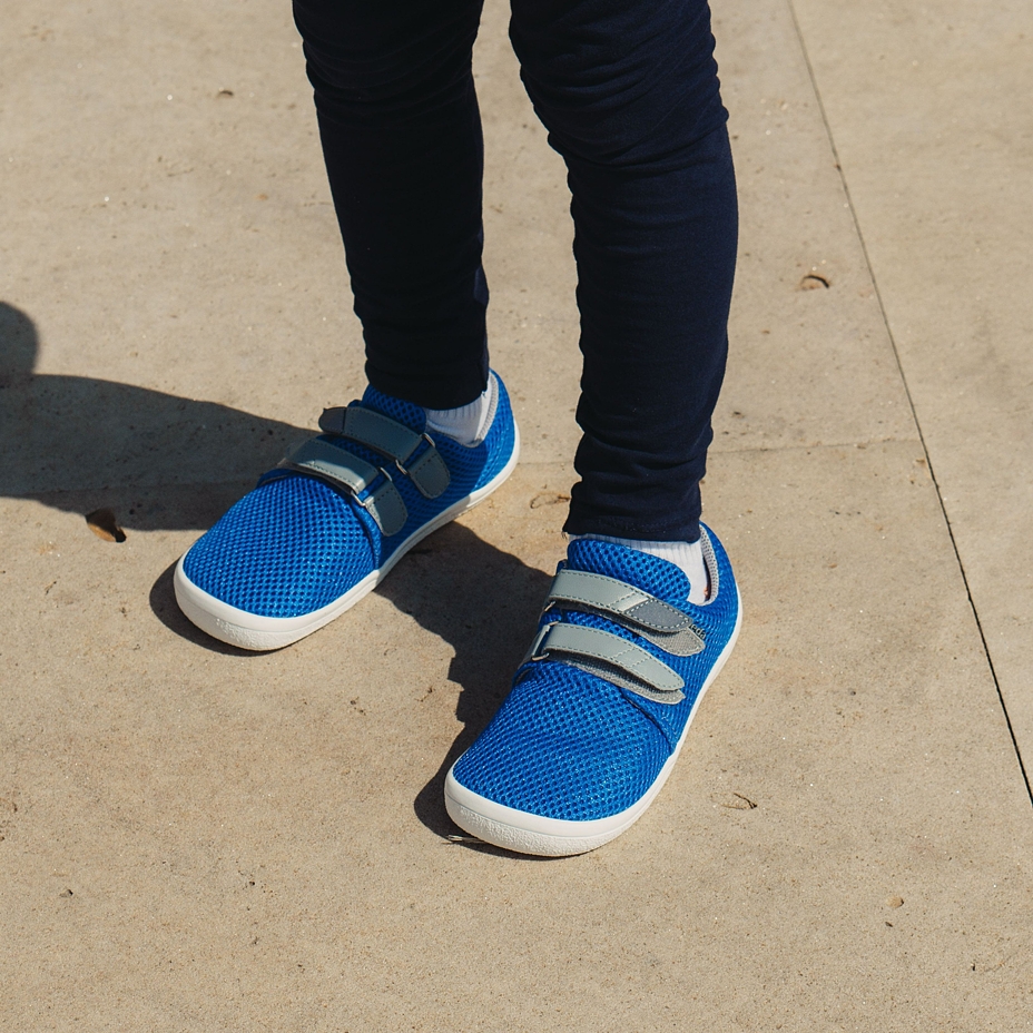 Kids’ barefoot breathable velcro sneakers Beda Blue