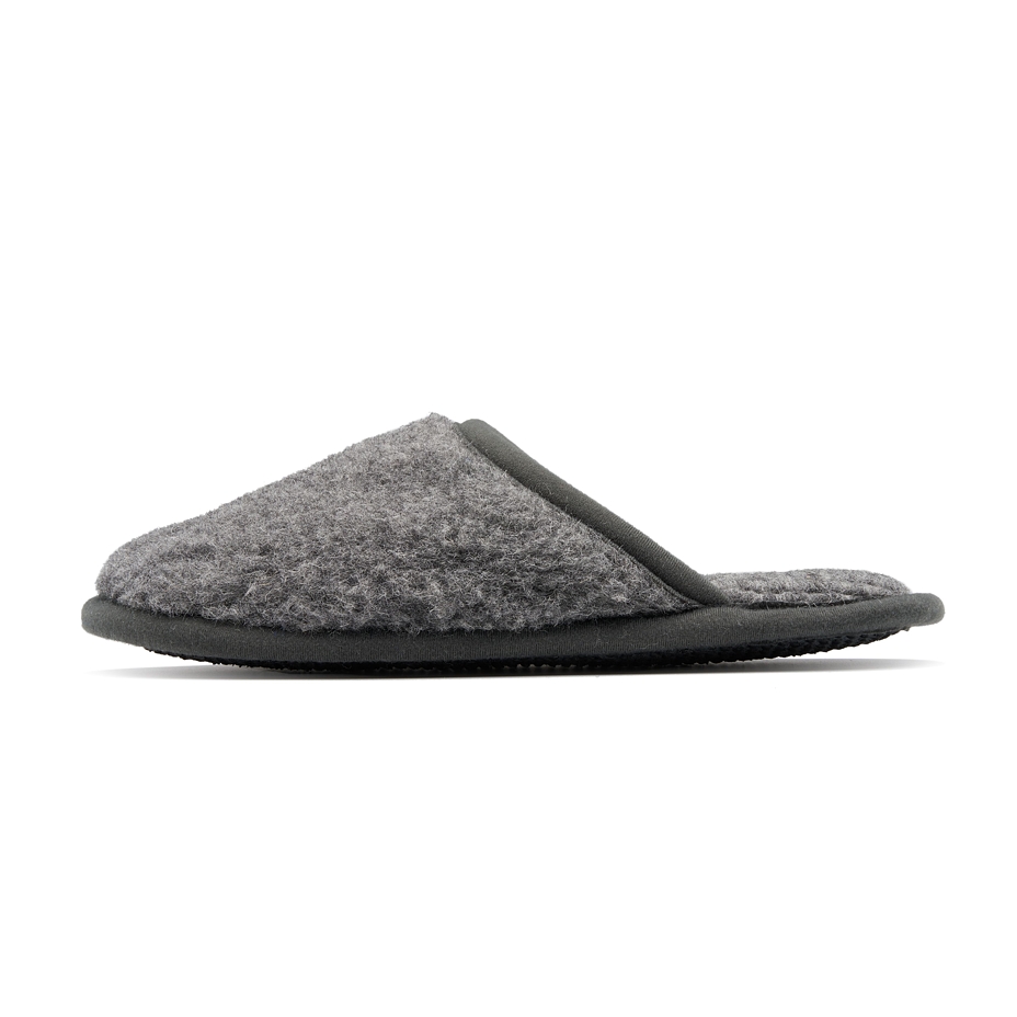 Wool Slippers Dark Grey