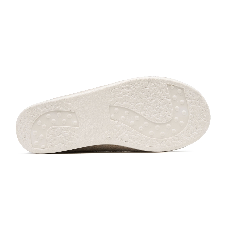 Wool Felt Slippers Beige