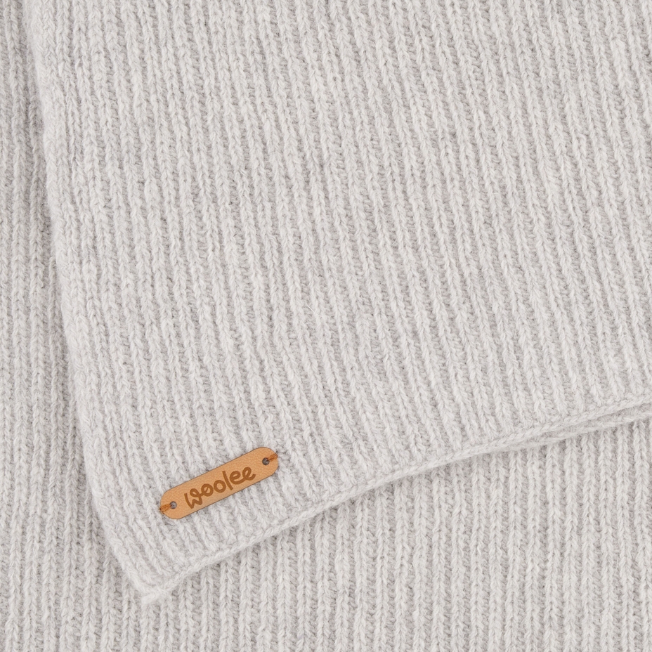 Woolee Wool Scarf B07 Light Grey