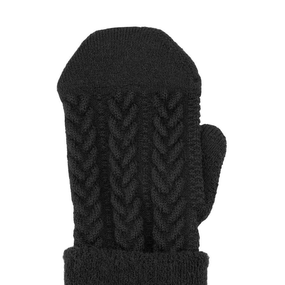 Traditional Wool Mittens Black
