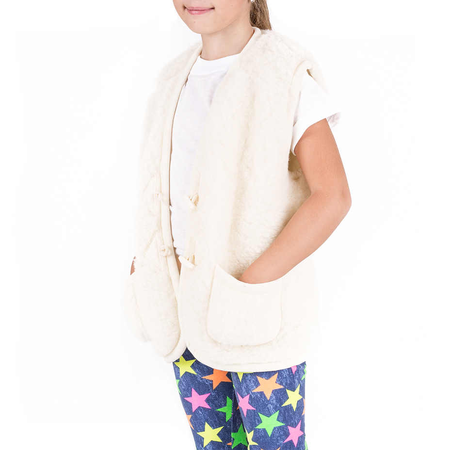 Kids’ Wool Vest Natural