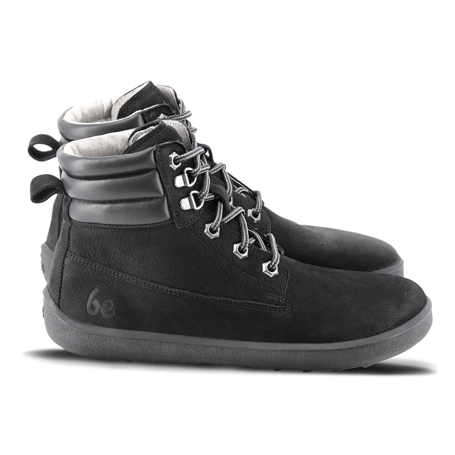 Be Lenka Nevada Leather Ankle Barefoot Boots Black