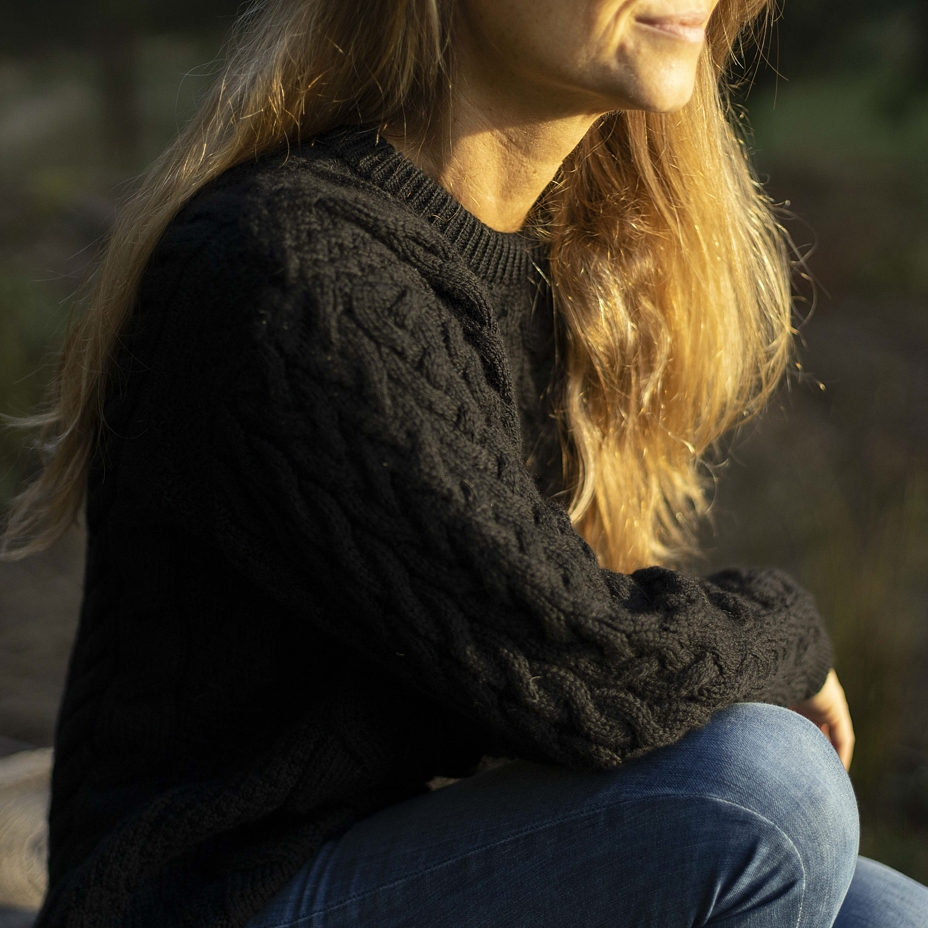 Vlnka Wool Sweater S08 Black