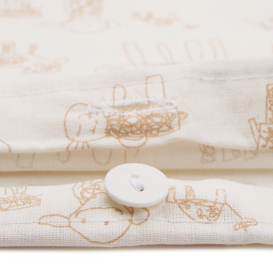 Illustrated Cotton Cushion Cover Wool