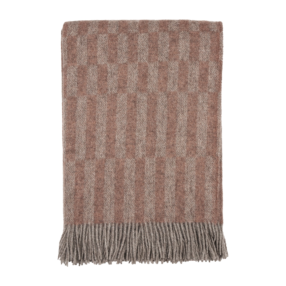 Sheep wool blanket rectangles red