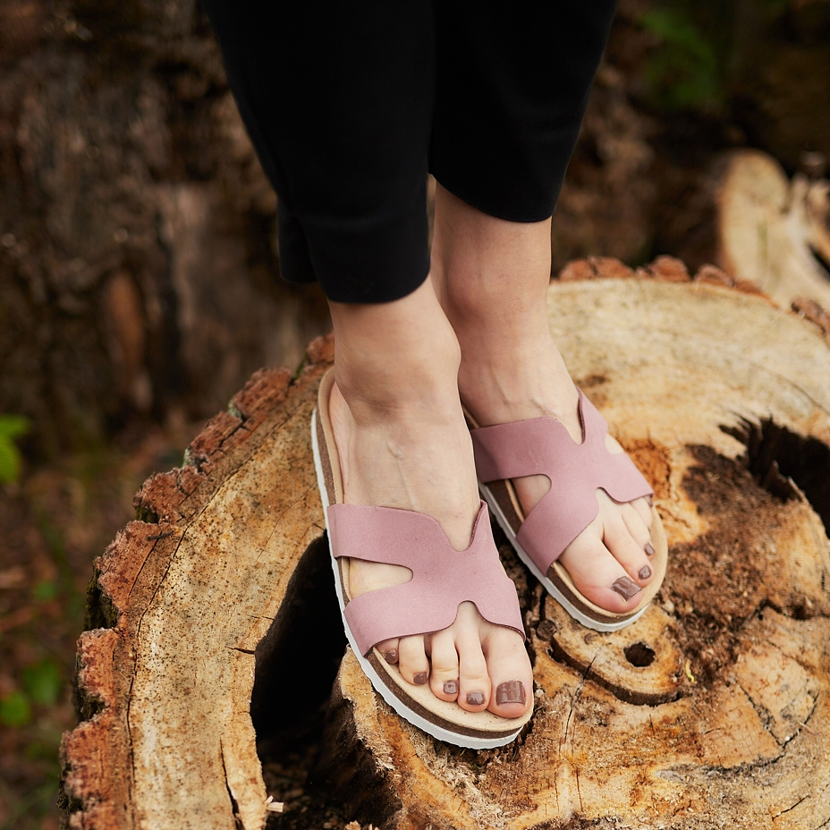 Women’s Zora Orthopaedic Cork Sliders Pink