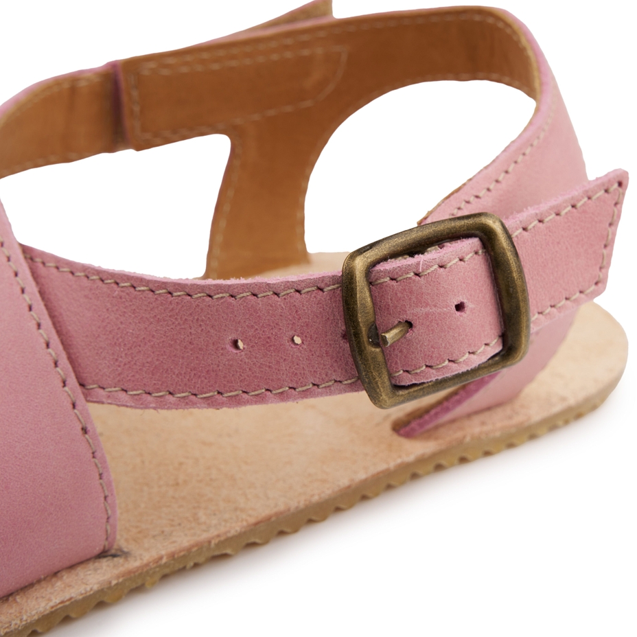 Women's barefoot leather sandals Johana pink