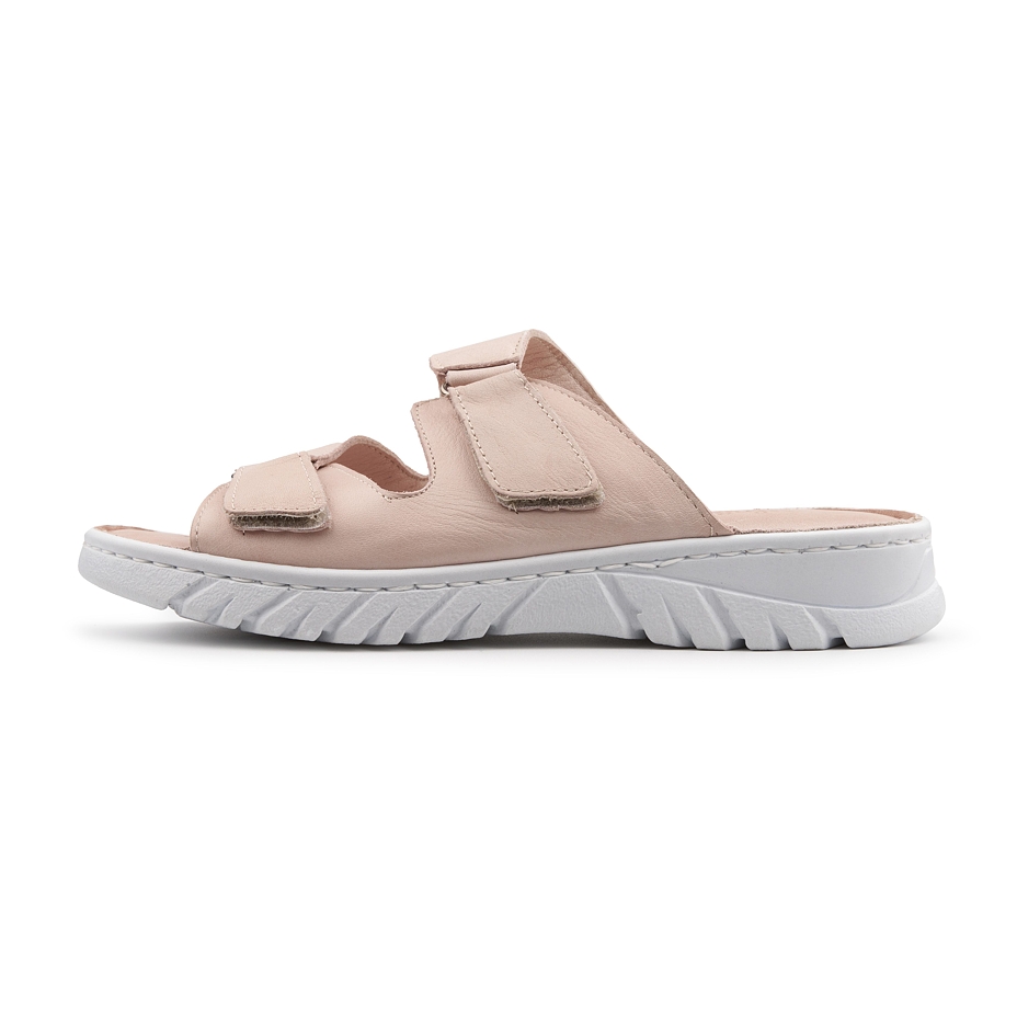 Women's leather slip-on shoes Pavlina beige