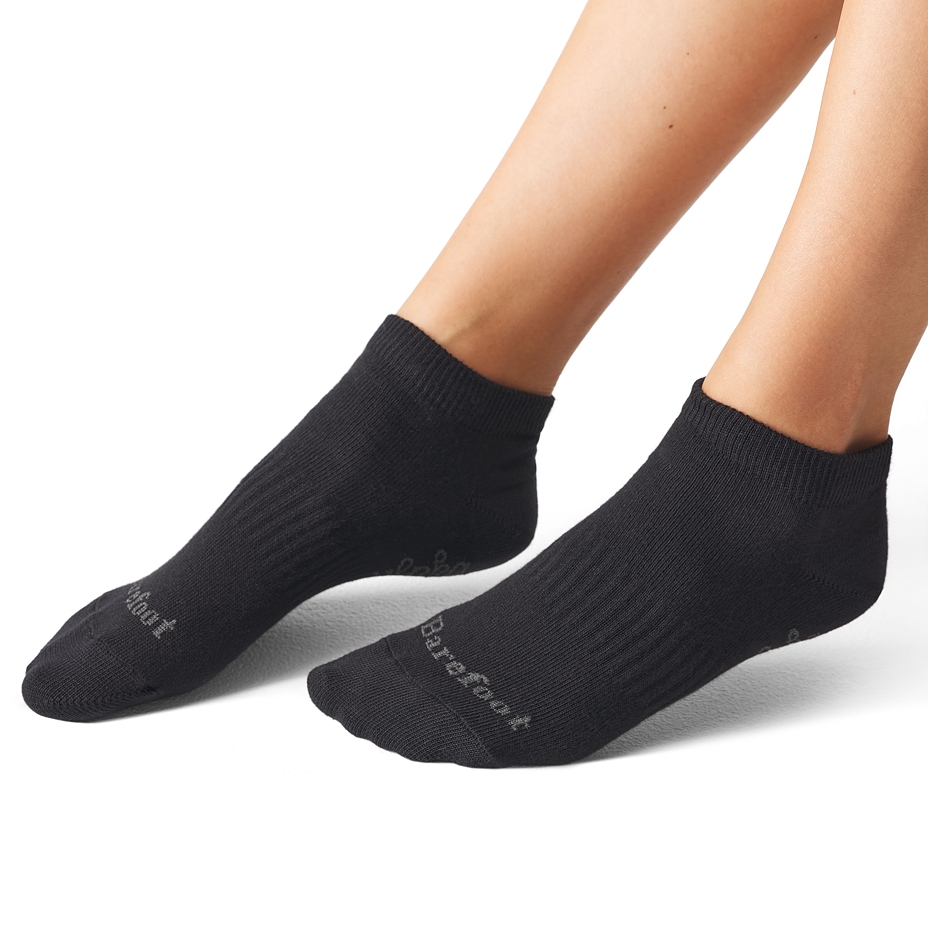 Cotton Barefoot Ankle Socks Black