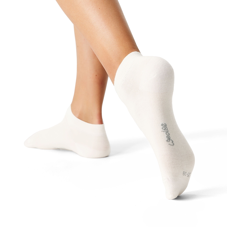 2 pairs of summer ankle socks Merino white
