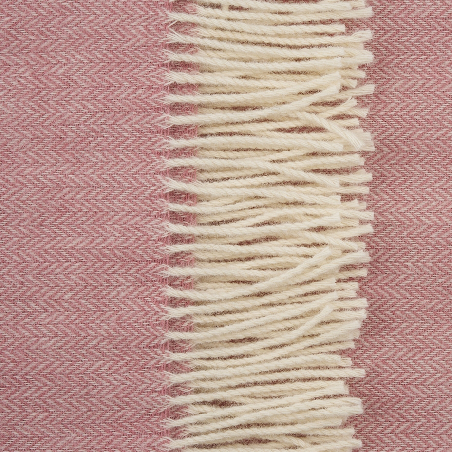 Sheep Wool Wrap Herringbone Pink
