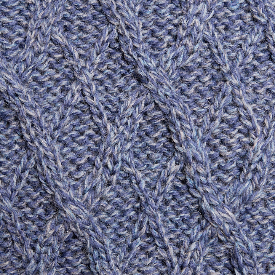 Men's wool turtleneck with drawstrings Merino blue