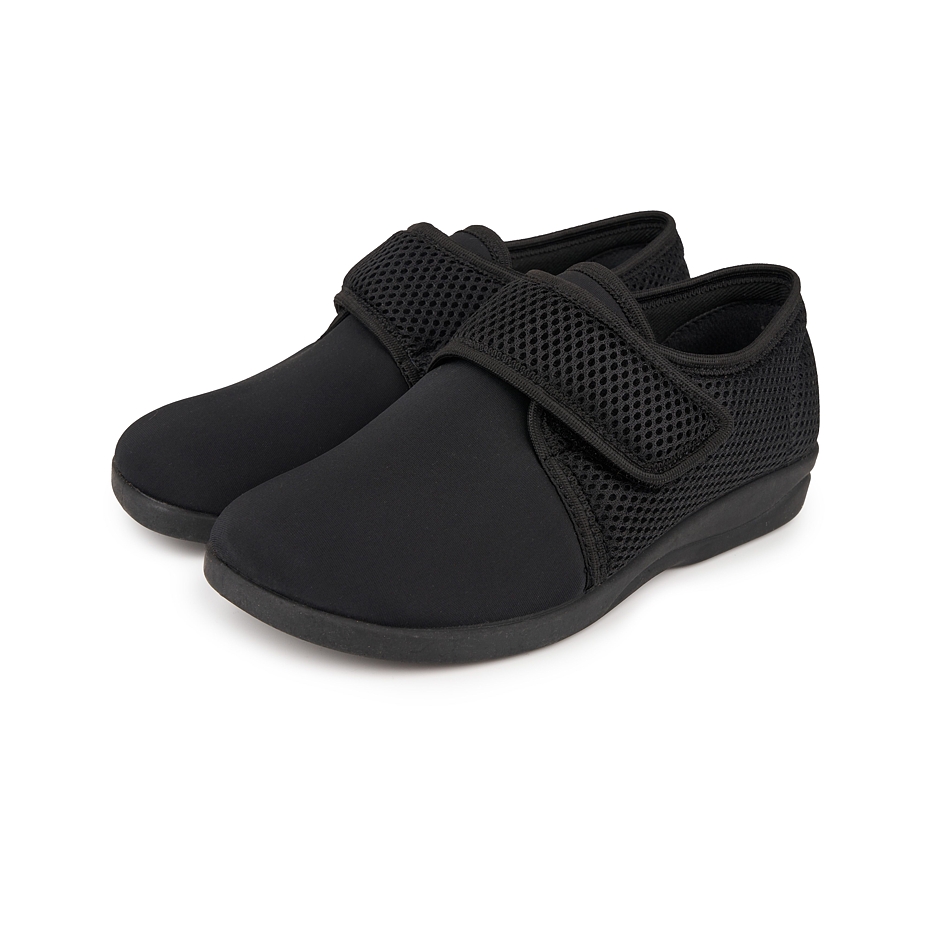 Women's wide sneakers for bunions Halina black
