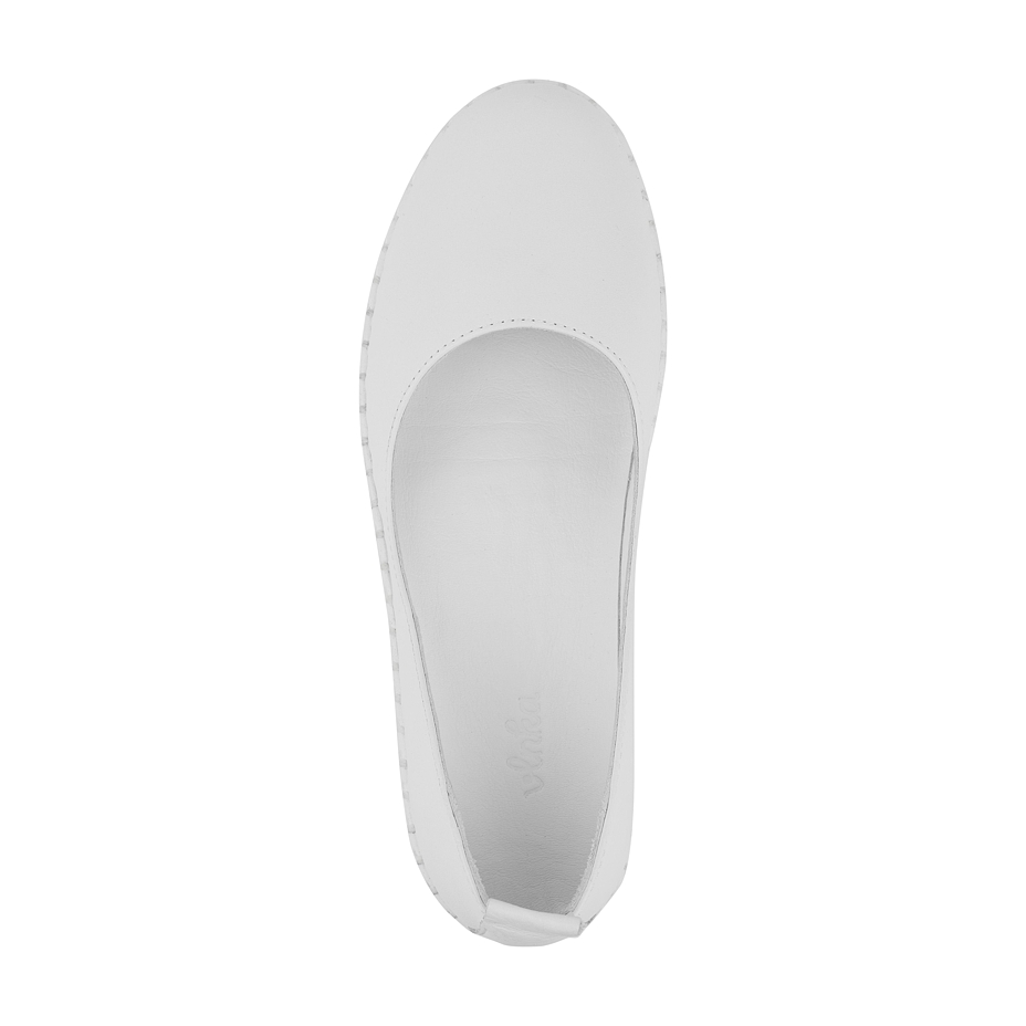 Women's leather ballerina flats Melisa white