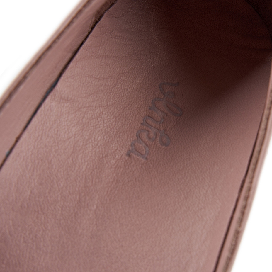 Women's leather ballerina flats Melisa pink