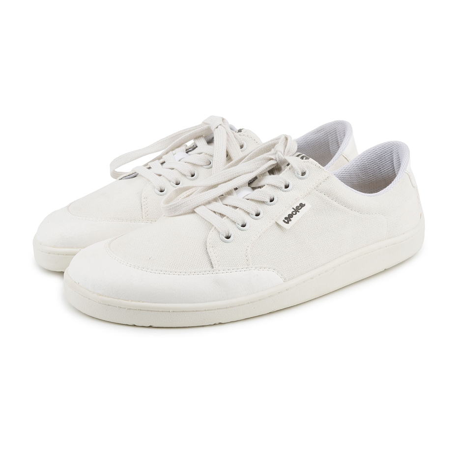 Men’s barefoot textile sneakers Oxy white