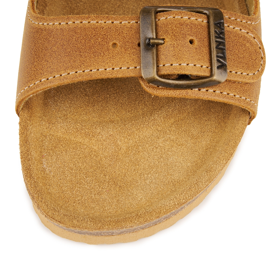 Women's cork anatomical slip-on shoes Linda beige