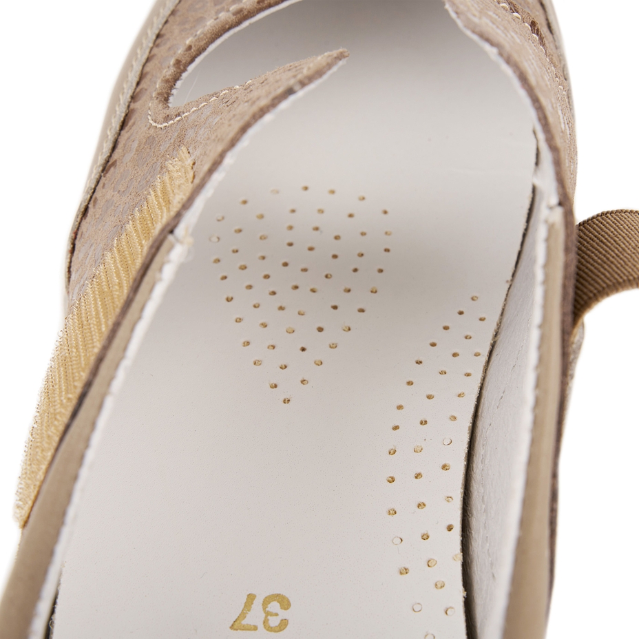 Women's leather Velcro sneakers Valerie brown