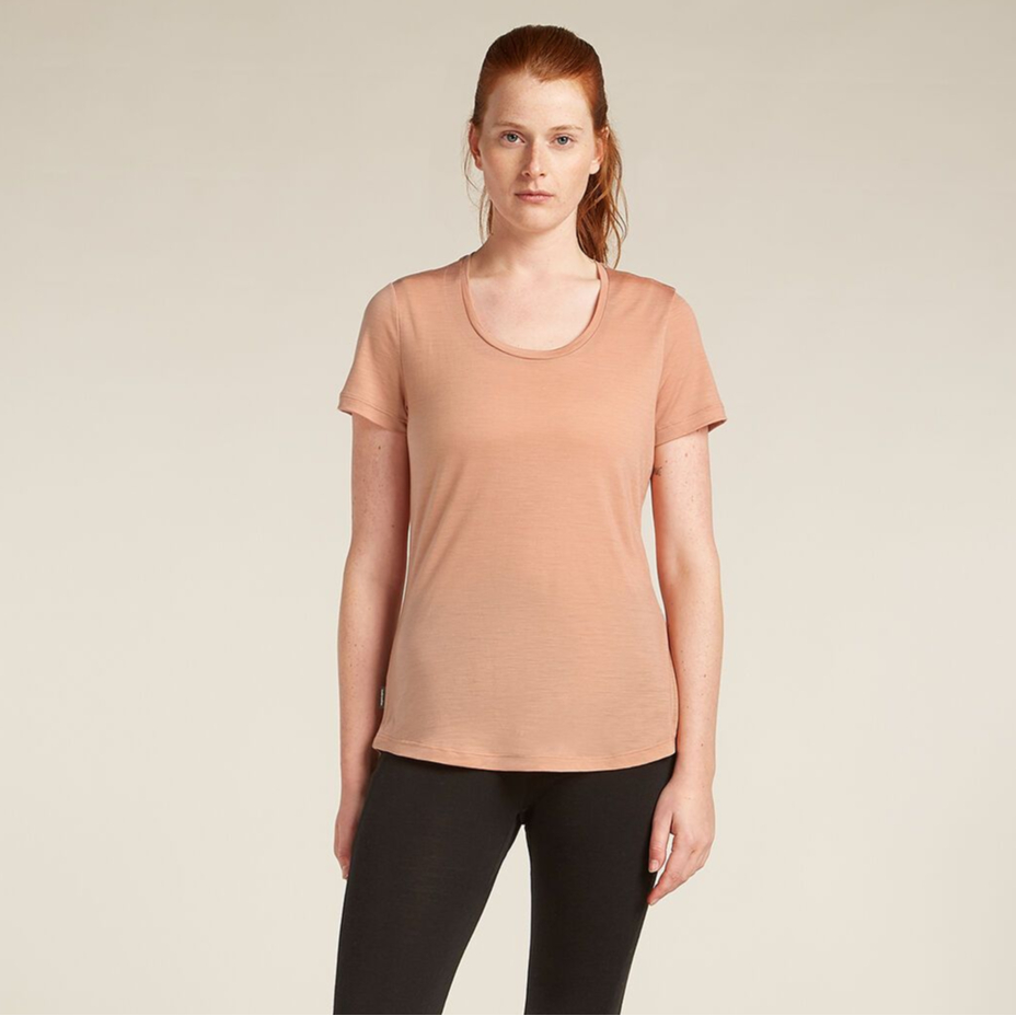 Women's T-shirt Merino Blend 125 Cool-Lite Sphere SS Scoop Tee Icebreaker Desert Sand