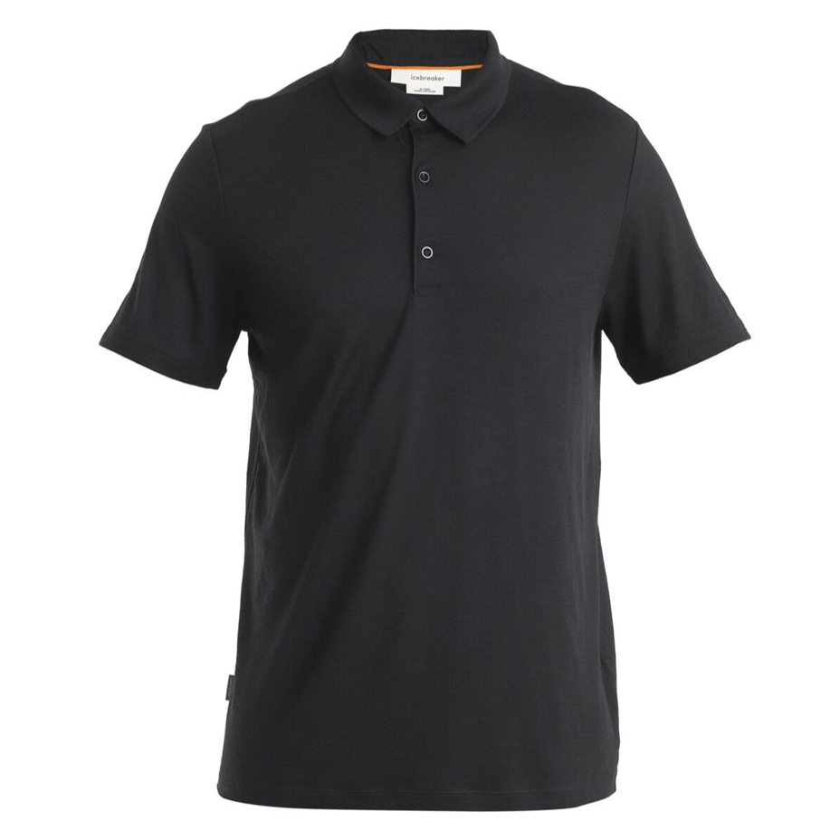 Men's polo shirt Merino 150 Tech Lite SS Polo Icebreaker black