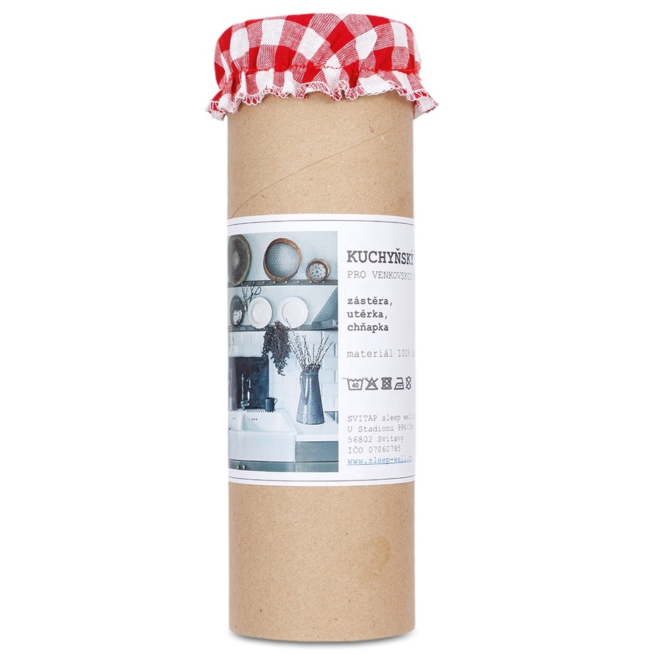 Cotton kitchen set red