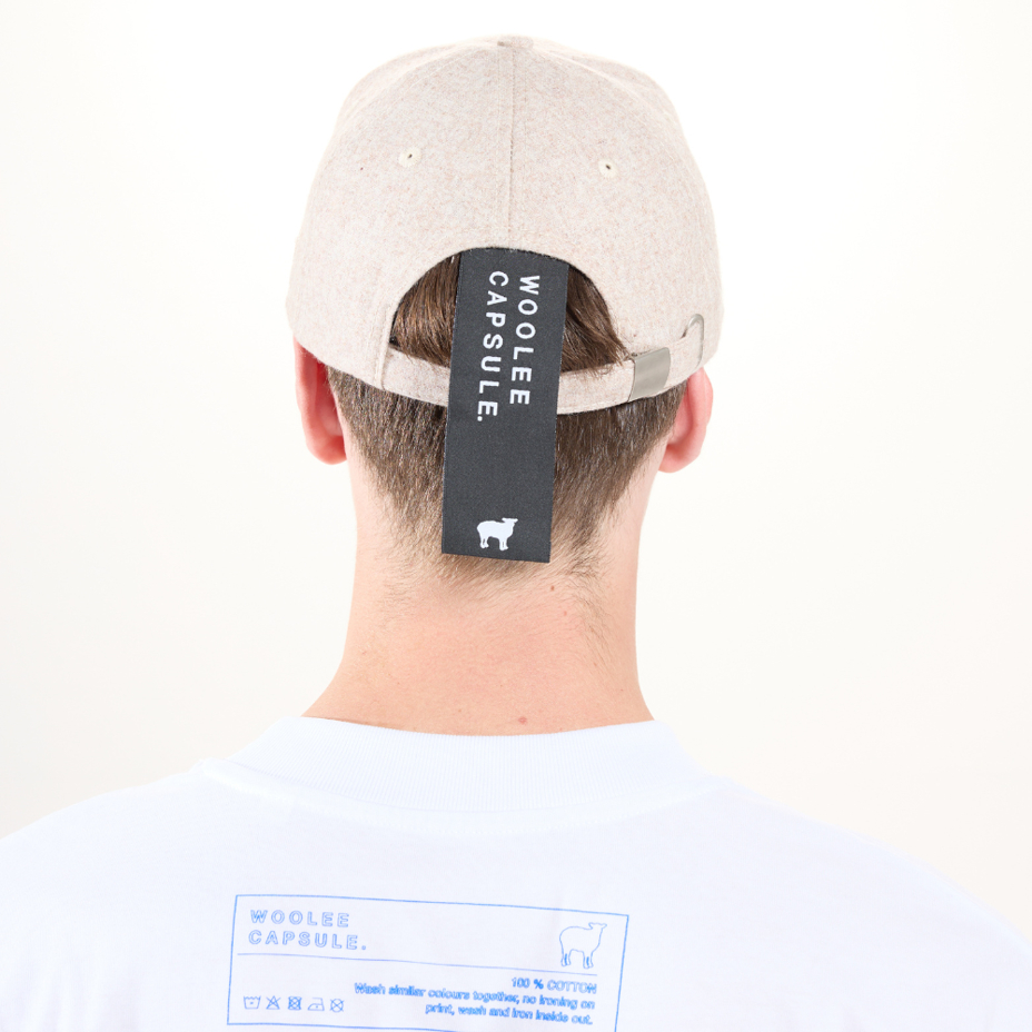 Merino Woolee Capsule wool cap beige/black