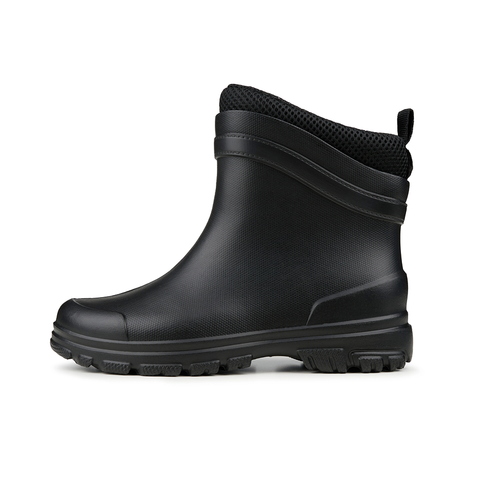 Insulated women's low wellies with wool insert black