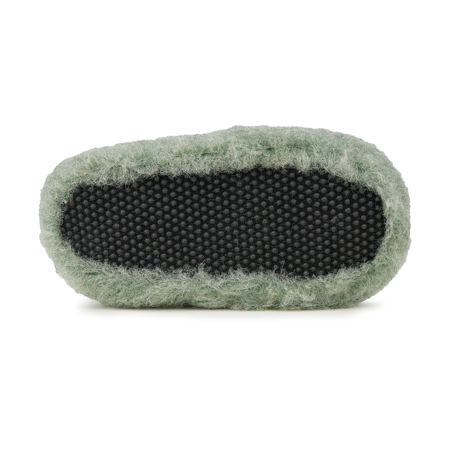 Children's TV slippers sheep wool green