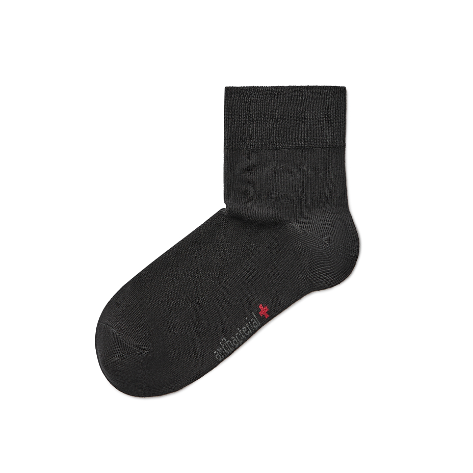 Medical cotton antibacterial socks with silver, black