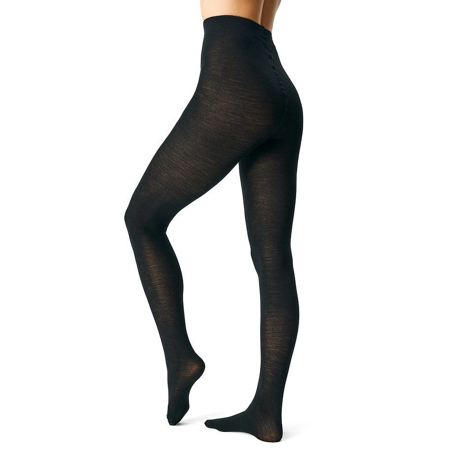 Woolen tights Merino Woolee black