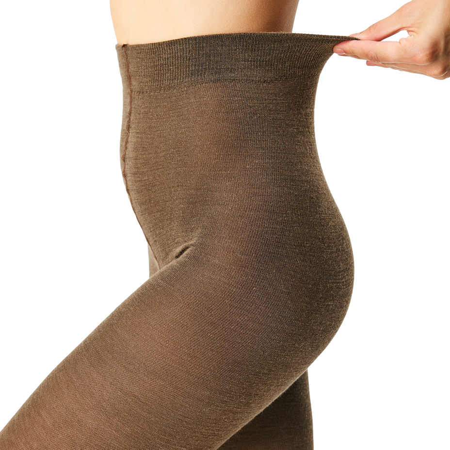 Woolen tights Merino Woolee brown