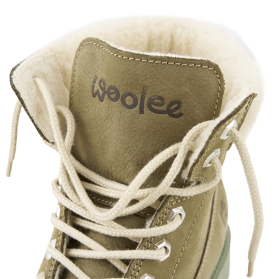 Fluffy farmer's boots Woolee Green