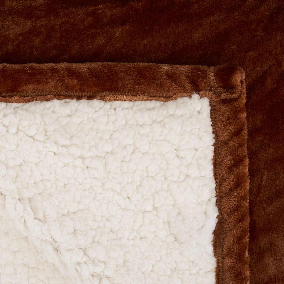 Micro plush blanket brown