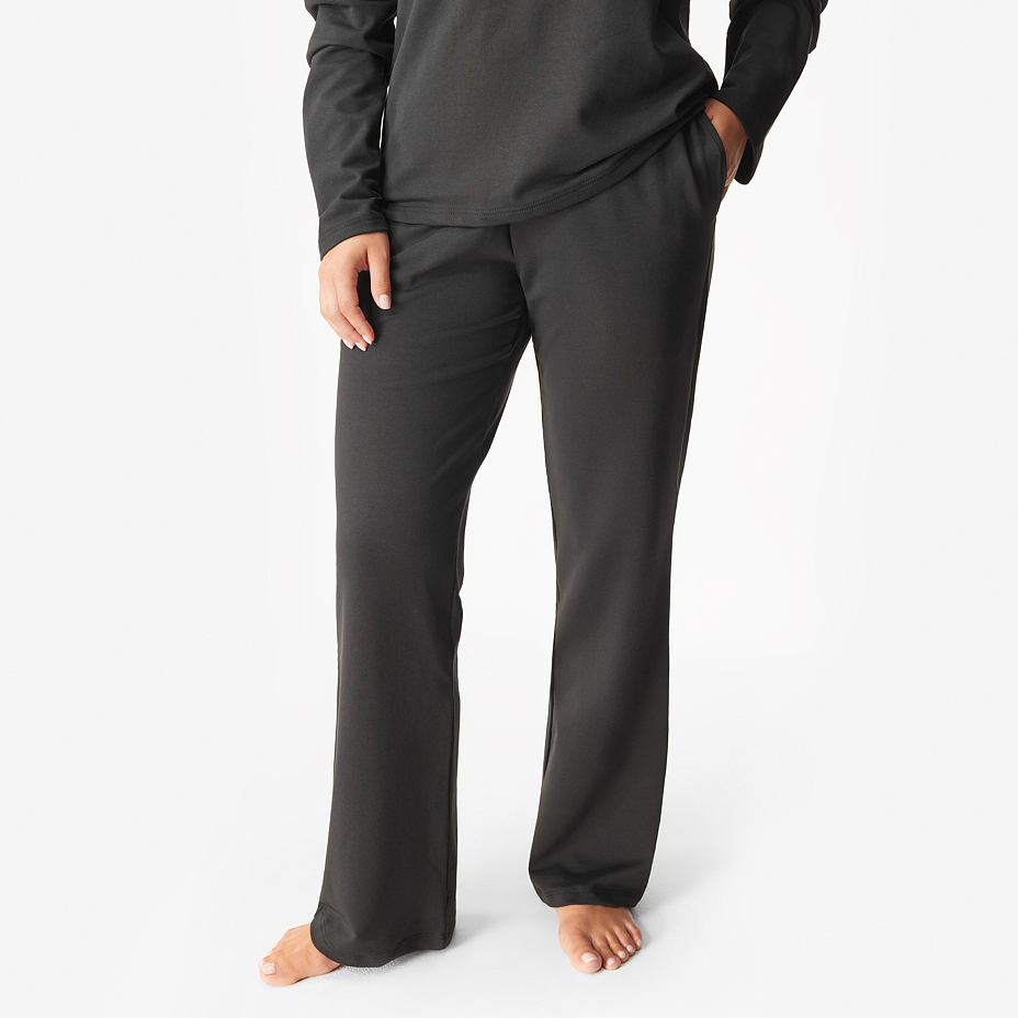 Women's cotton elastic waist sweatpants black