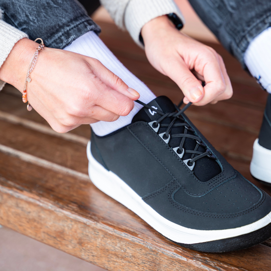 Leather sneakers Woolee Prestige black