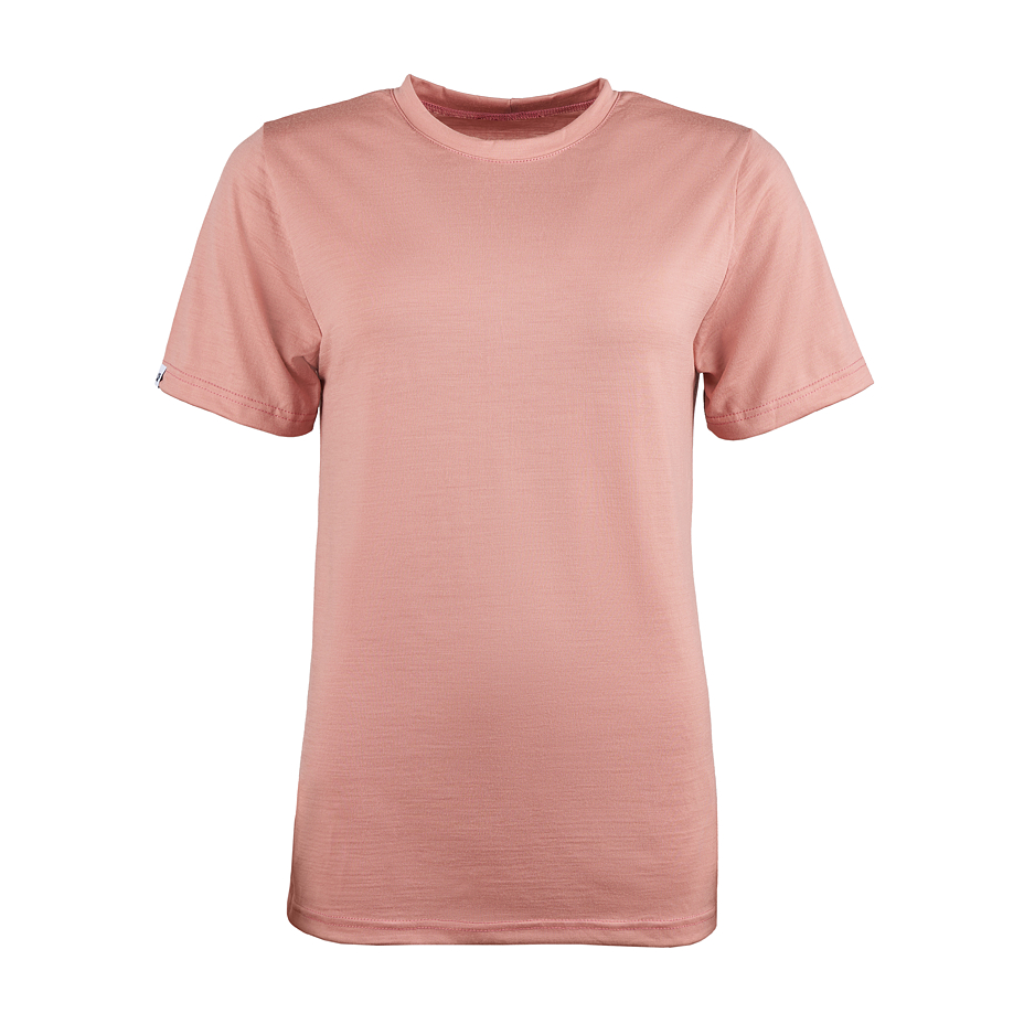 Women's Merino wool short-sleeve T-shirt Woolee pink