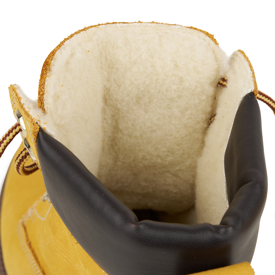Fluffy farmer's boots Woolee Yellow