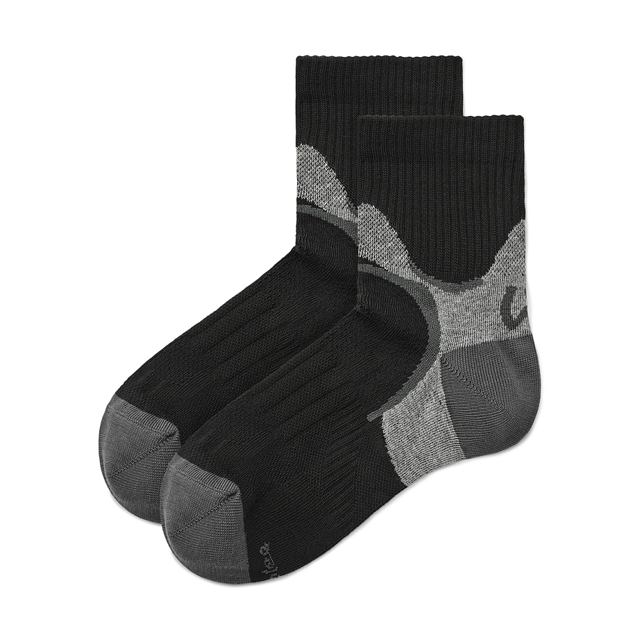 2 pairs of cotton bike socks black/grey