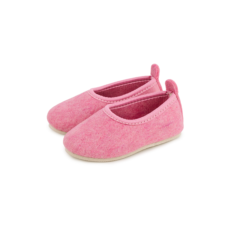Children's wool felt slippers Mika pink