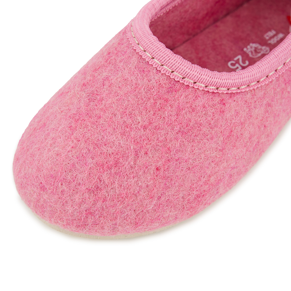 Children's wool felt slippers Mika pink