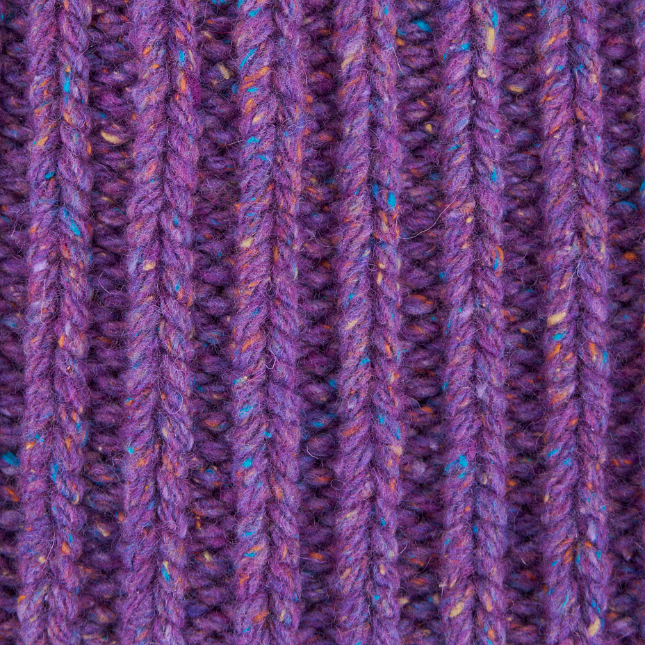 Woolen hat with silk Gheppio purple